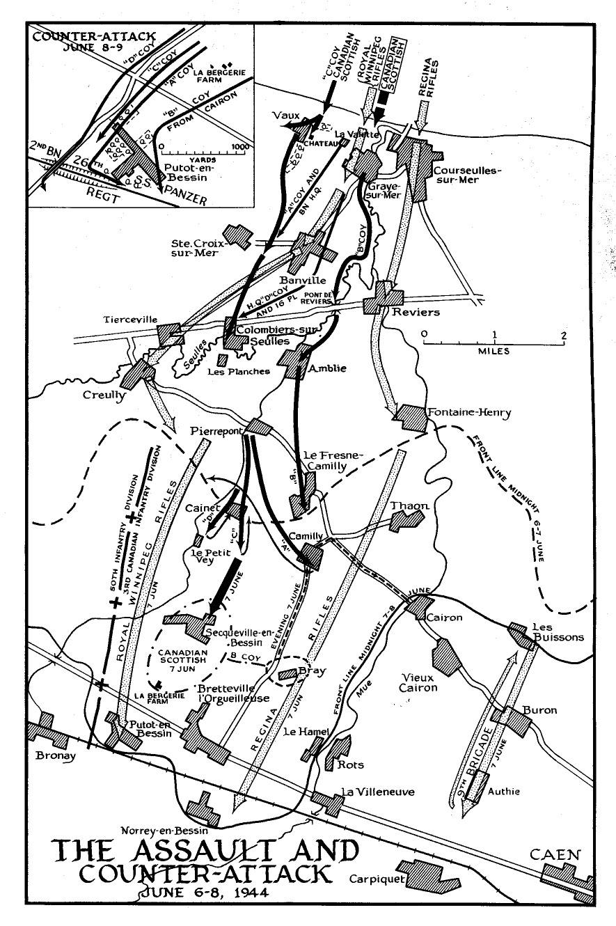 Canadian Scottish Assault and Counter-attack Map