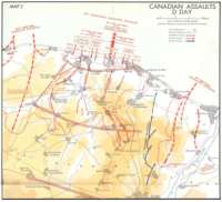 D-Day Canadian Assaults Map