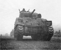 Sherman tanks on the move.